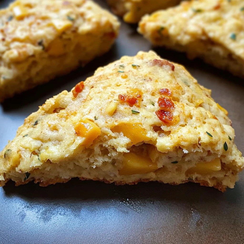 Air Fryer Apple Cheddar Bacon Scones