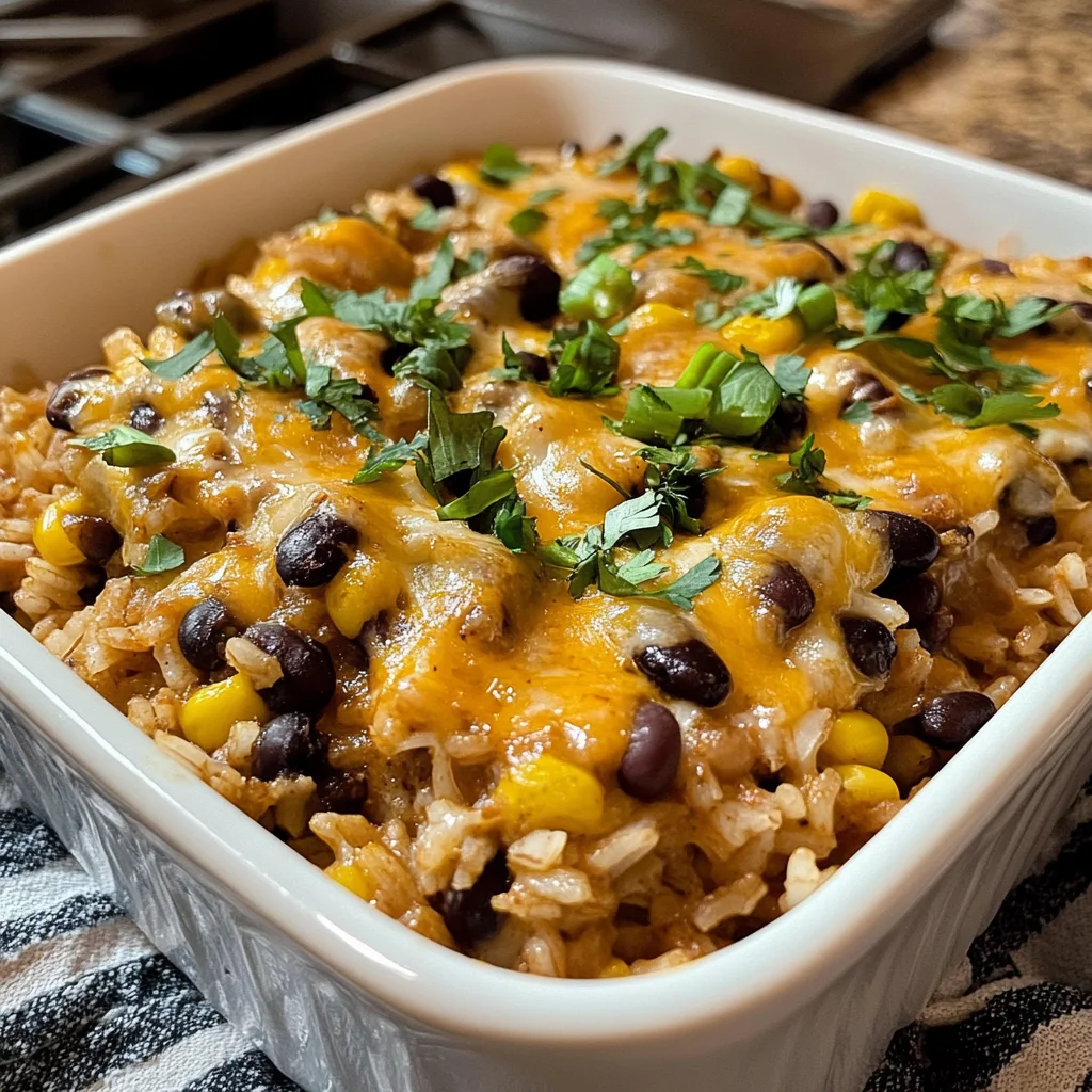 Cheesy Black Beans and Rice