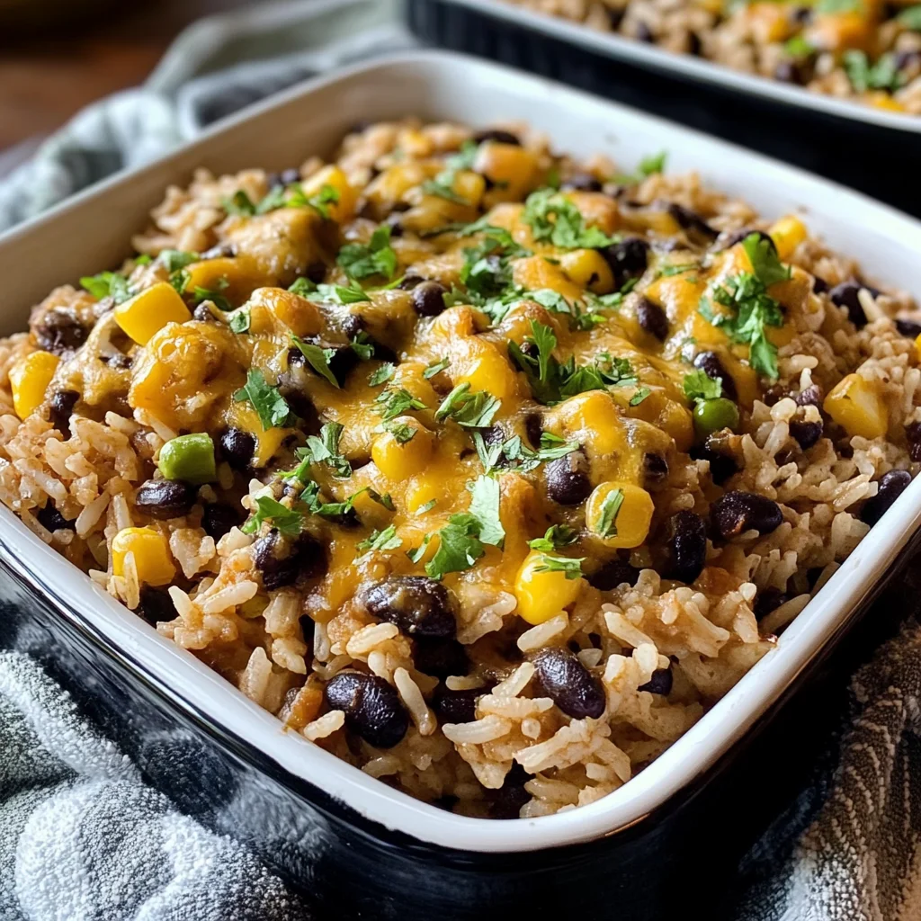 Cheesy Black Beans and Rice