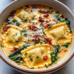 Creamy Tuscan Ravioli Soup : Comfort in Every Spoonful