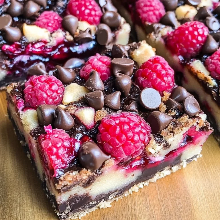 Dark Chocolate Raspberry Pie Bars