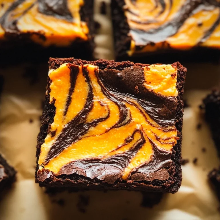 Halloween Cream Cheese Swirl Brownies