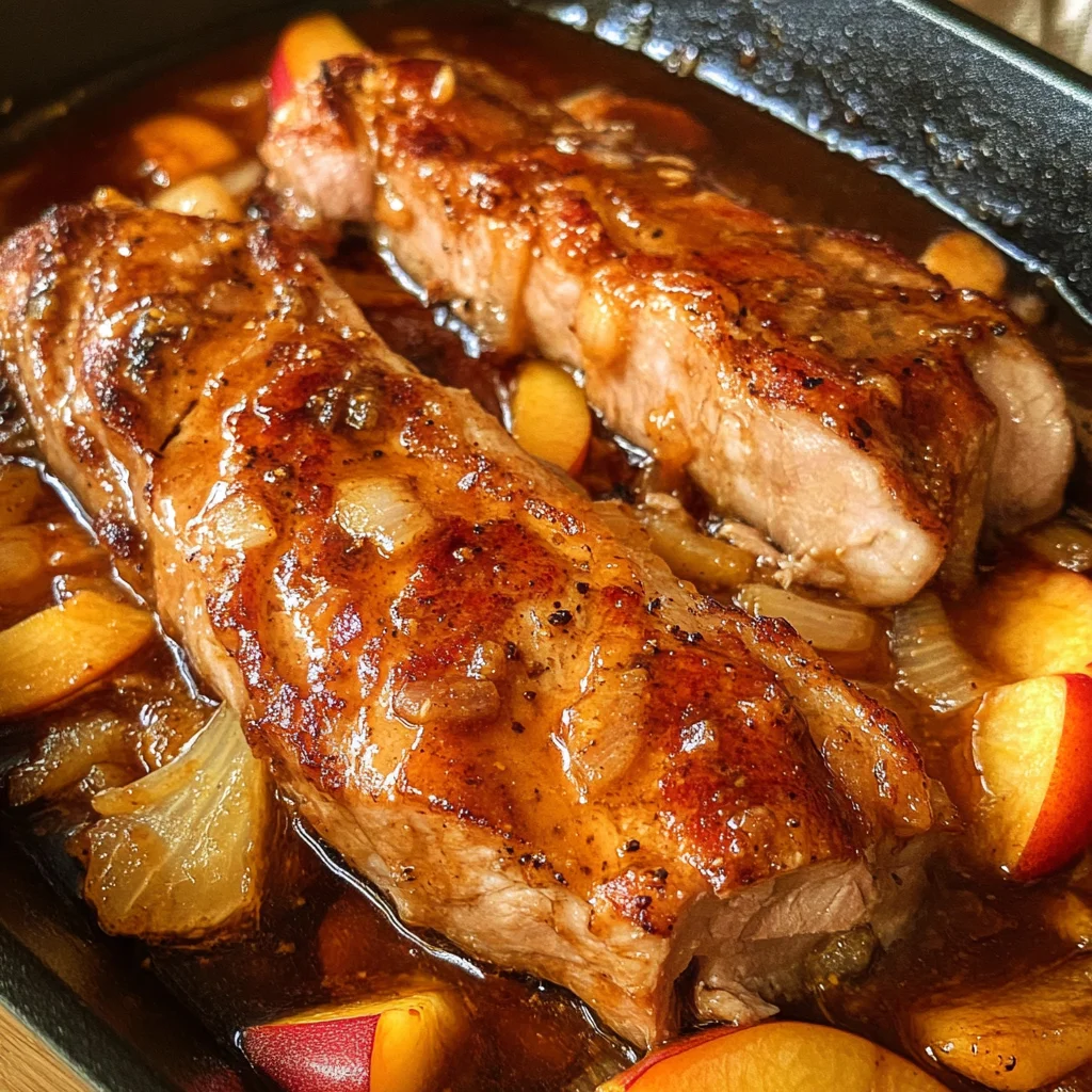 Peach Glazed Pork Tenderloin