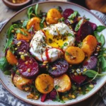 Roasted Beets and Carrots Salad with Burrata