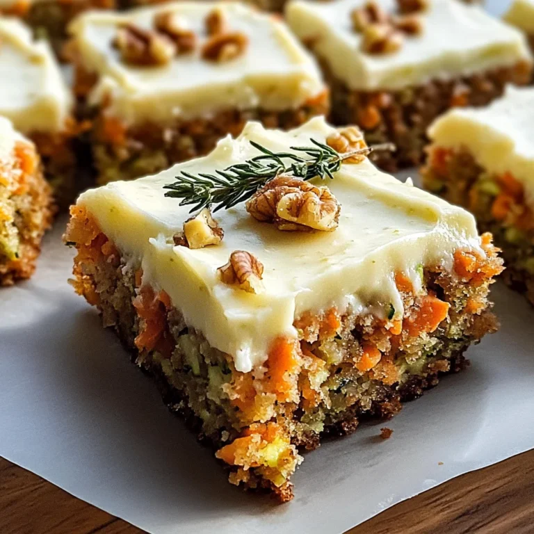 Spiced Ginger Carrot and Zucchini Bars with Lemon Cream Cheese Frosting