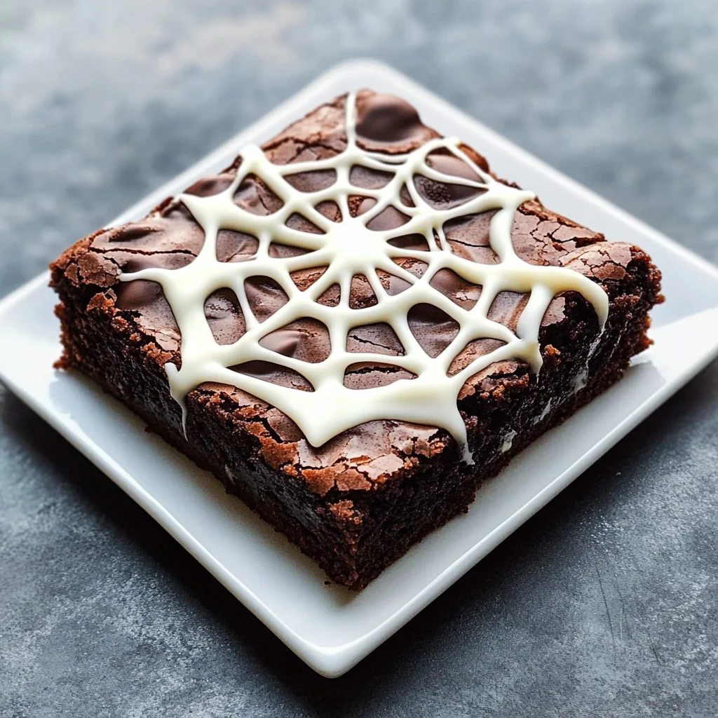 Spider Web Brownies