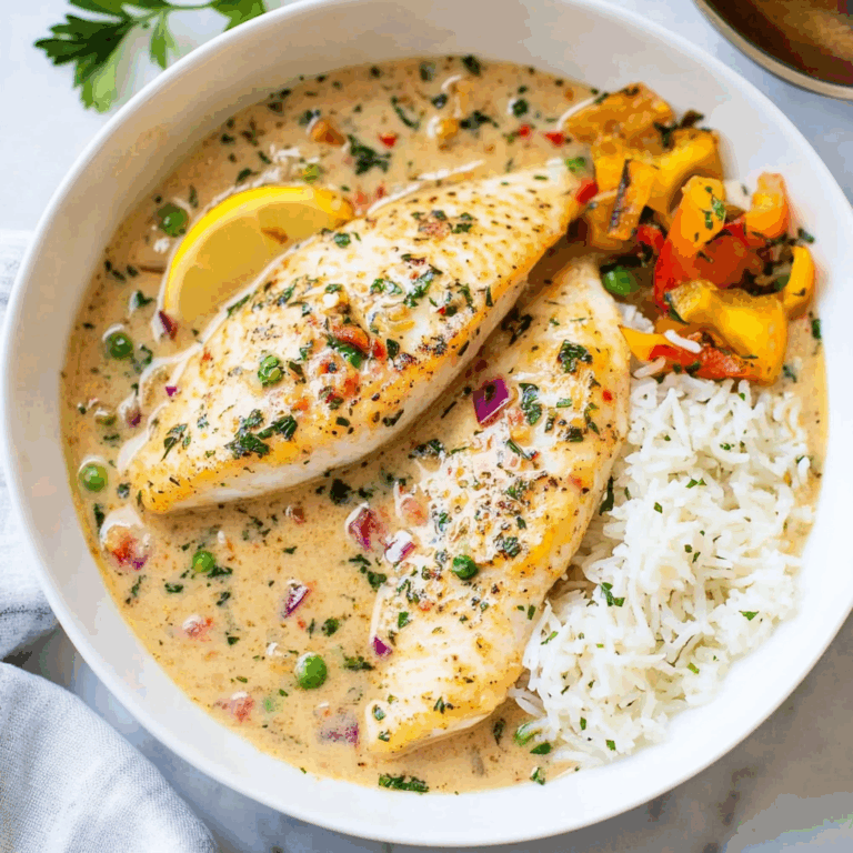 Tilapia in Roasted Pepper Sauce