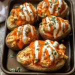 Buffalo Chicken Twice Baked Potatoes