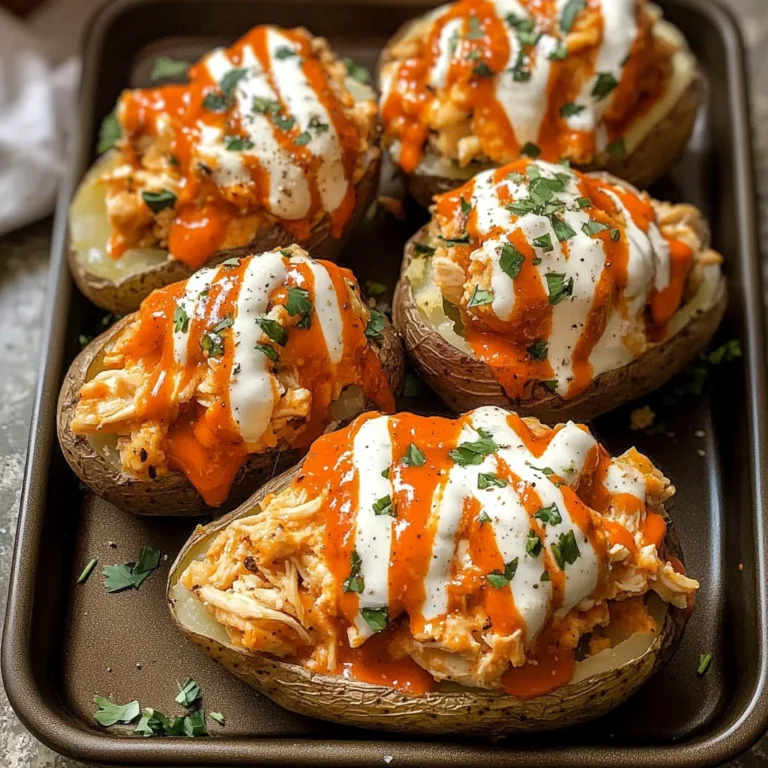 Buffalo Chicken Twice Baked Potatoes