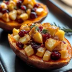 Cranberry Apple Twice-Baked Sweet Potatoes