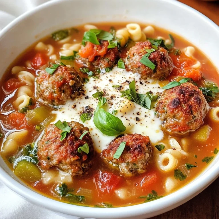 Creamy Italian Meatball Soup