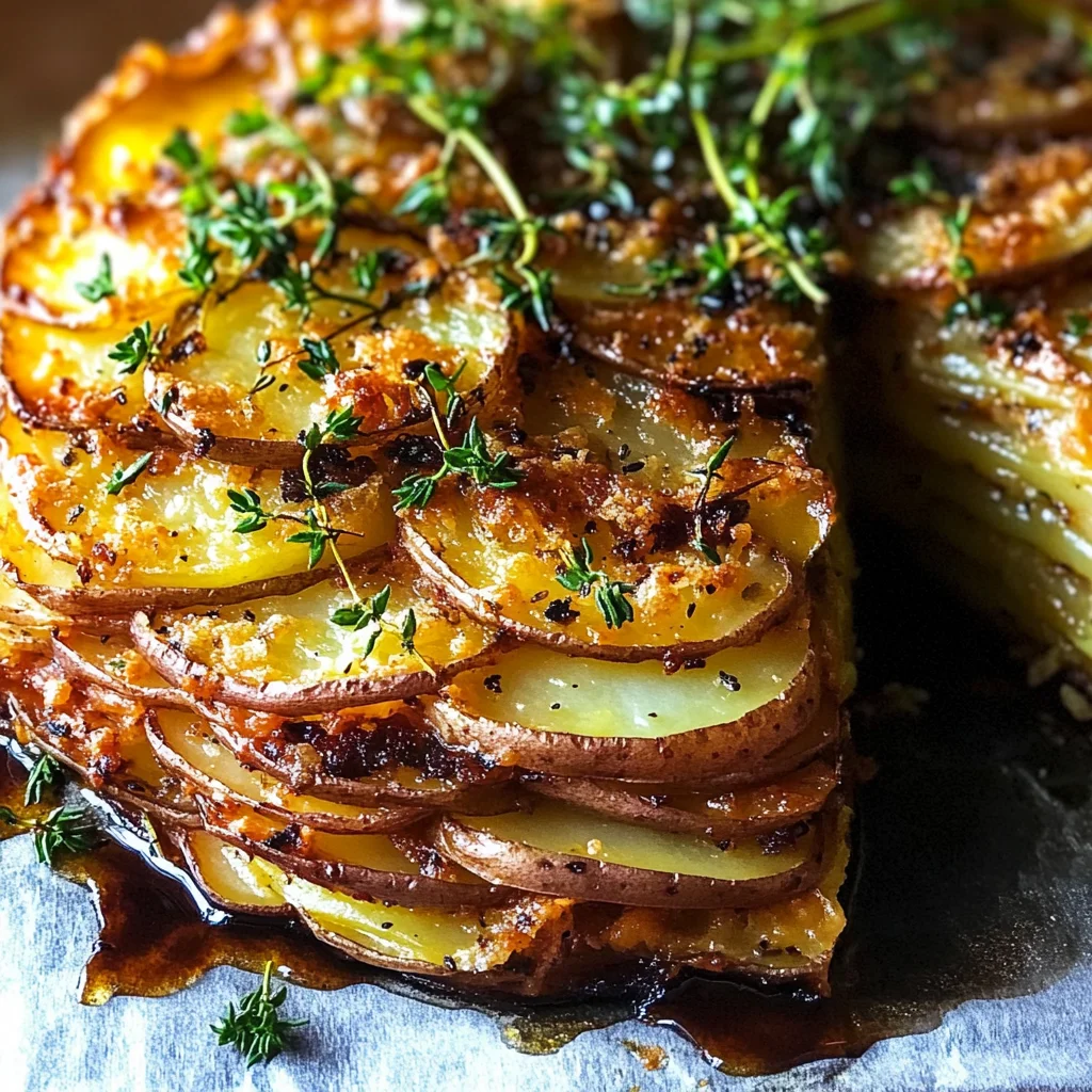 Crispy Balsamic-Thyme Potato Torte