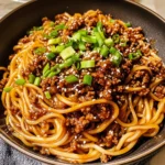 Easy Mongolian Ground Beef Noodles Recipe