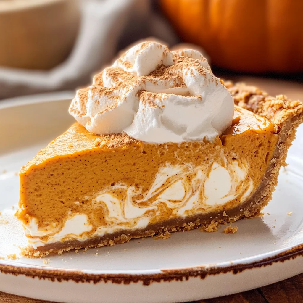 No Bake Marshmallow Pumpkin Pie