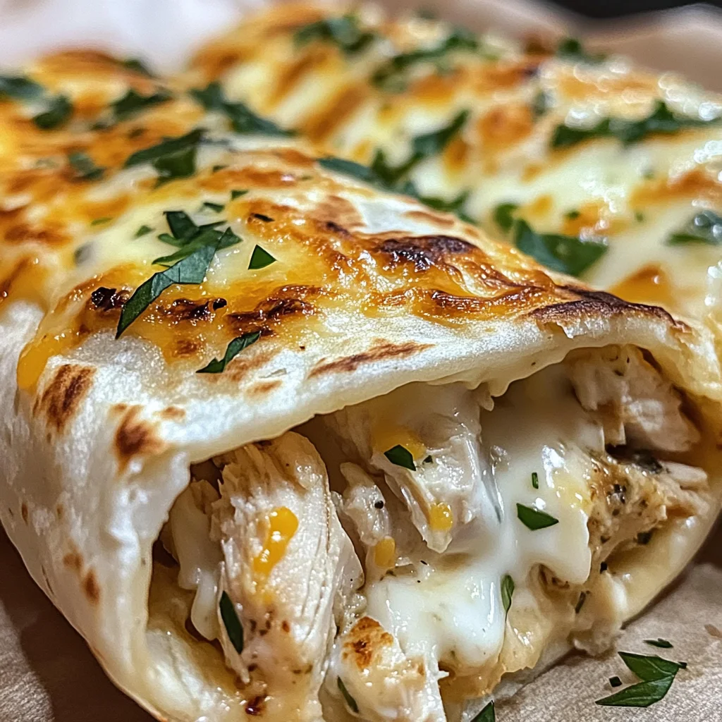 Ooey-Gooey Cheesy Garlic Chicken Wraps You’ll Love!