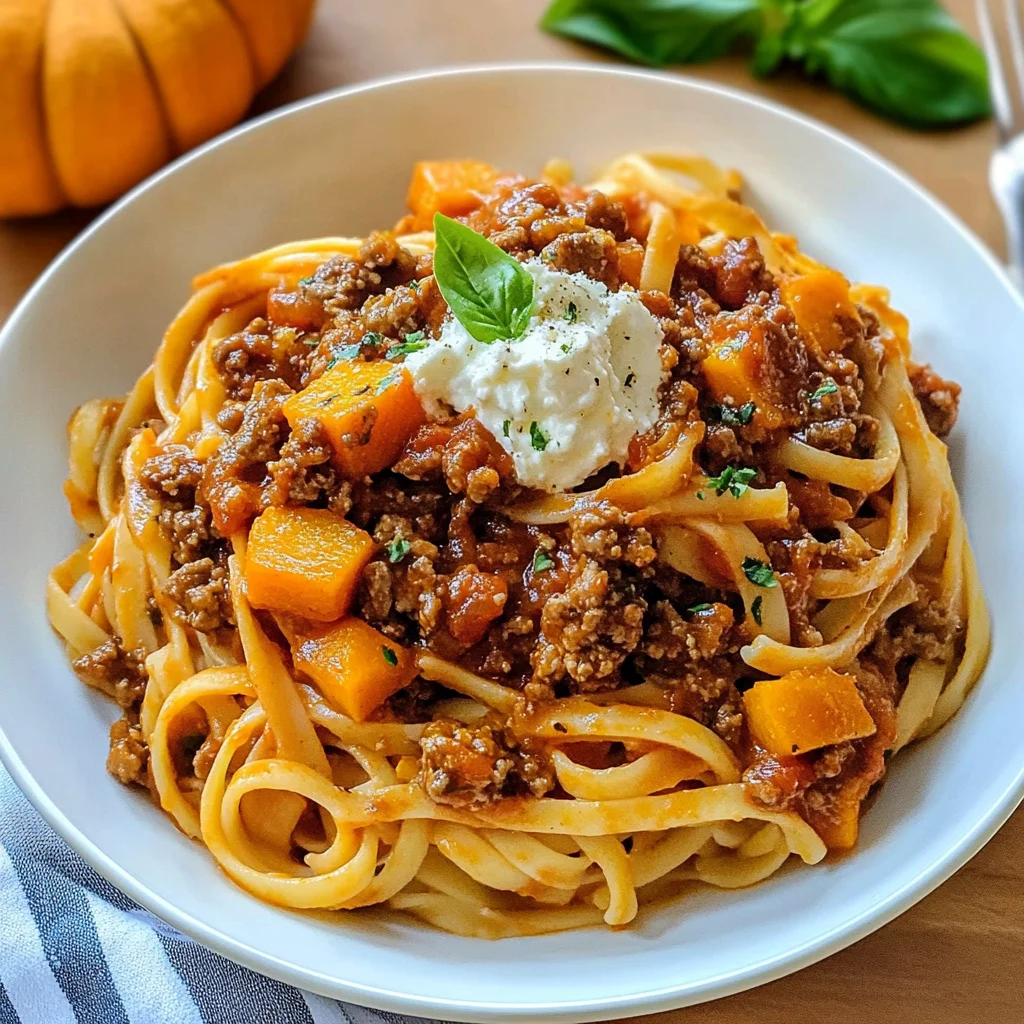 Pumpkin Beef Bolognese