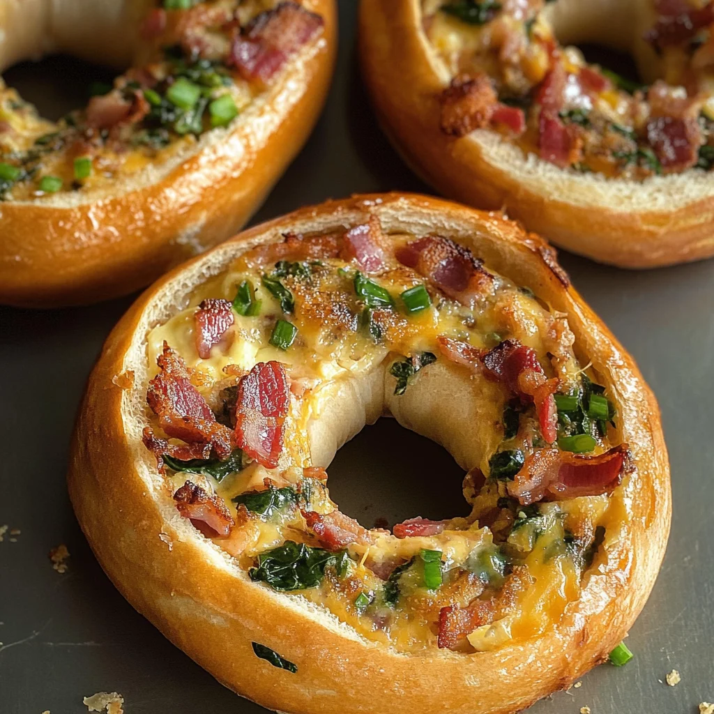 Quiche Stuffed Bagels