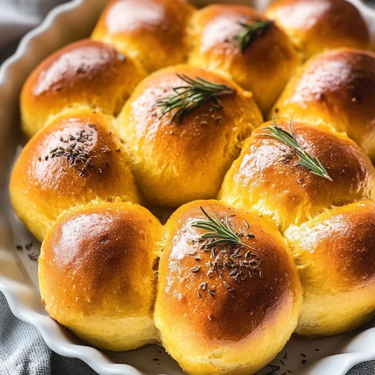 Rosemary pumpkin dinner rolls