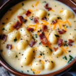 Bacon Cheddar Gnocchi Soup