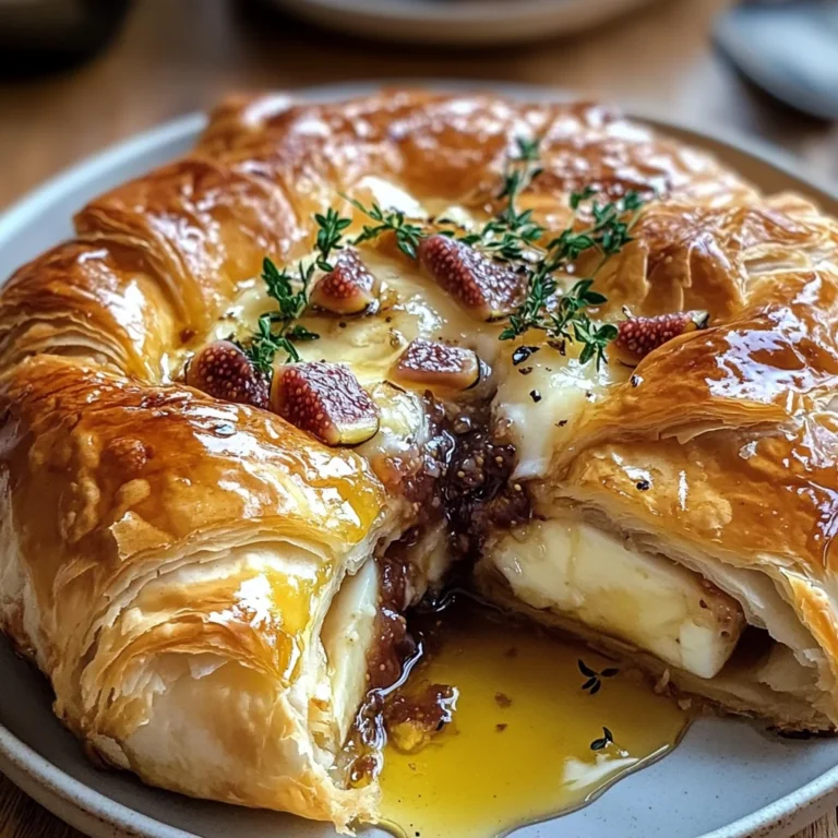 Baked Brie in Puff Pastry with Honey and Fig