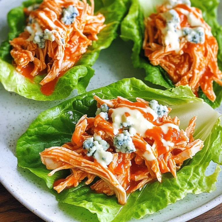 Buffalo Chicken Lettuce Wraps