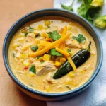Creamy Chicken and Roasted Poblano Pepper Soup Recipe