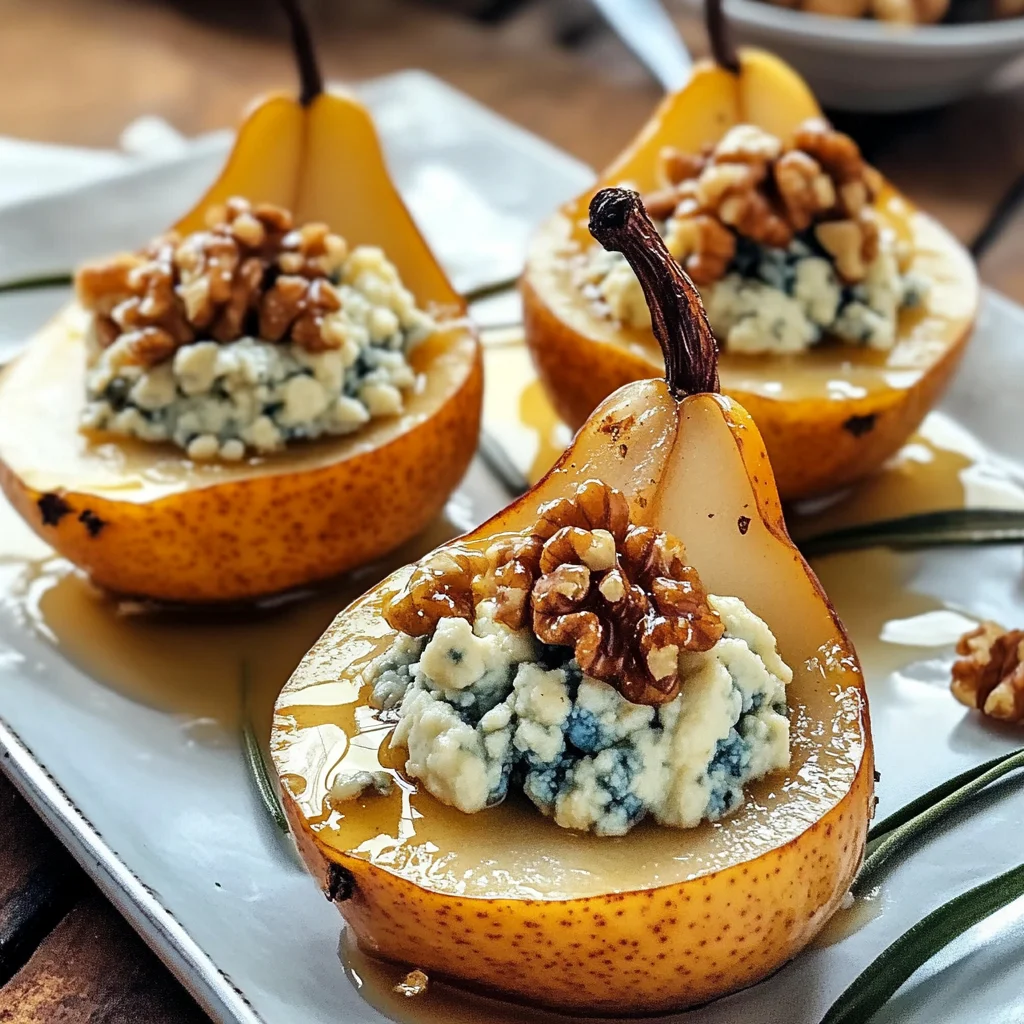 Elegant Blue Cheese Stuffed Pears