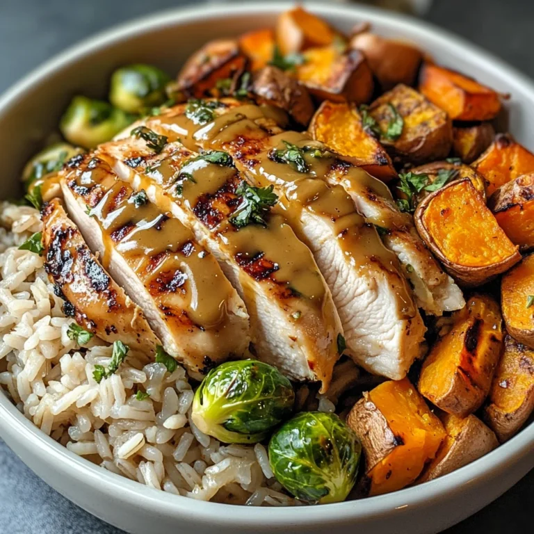 Maple Dijon Chicken & Roasted Sweet Potato Bowls