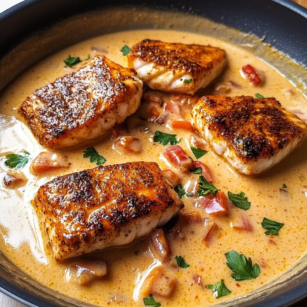 Red Snapper with Creamy Creole Sauce