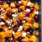 Roasted Butternut Squash with Cranberries and Feta Bliss