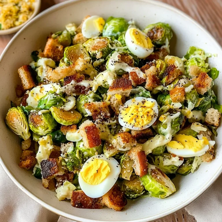Warm Brussels Sprouts Caesar Salad