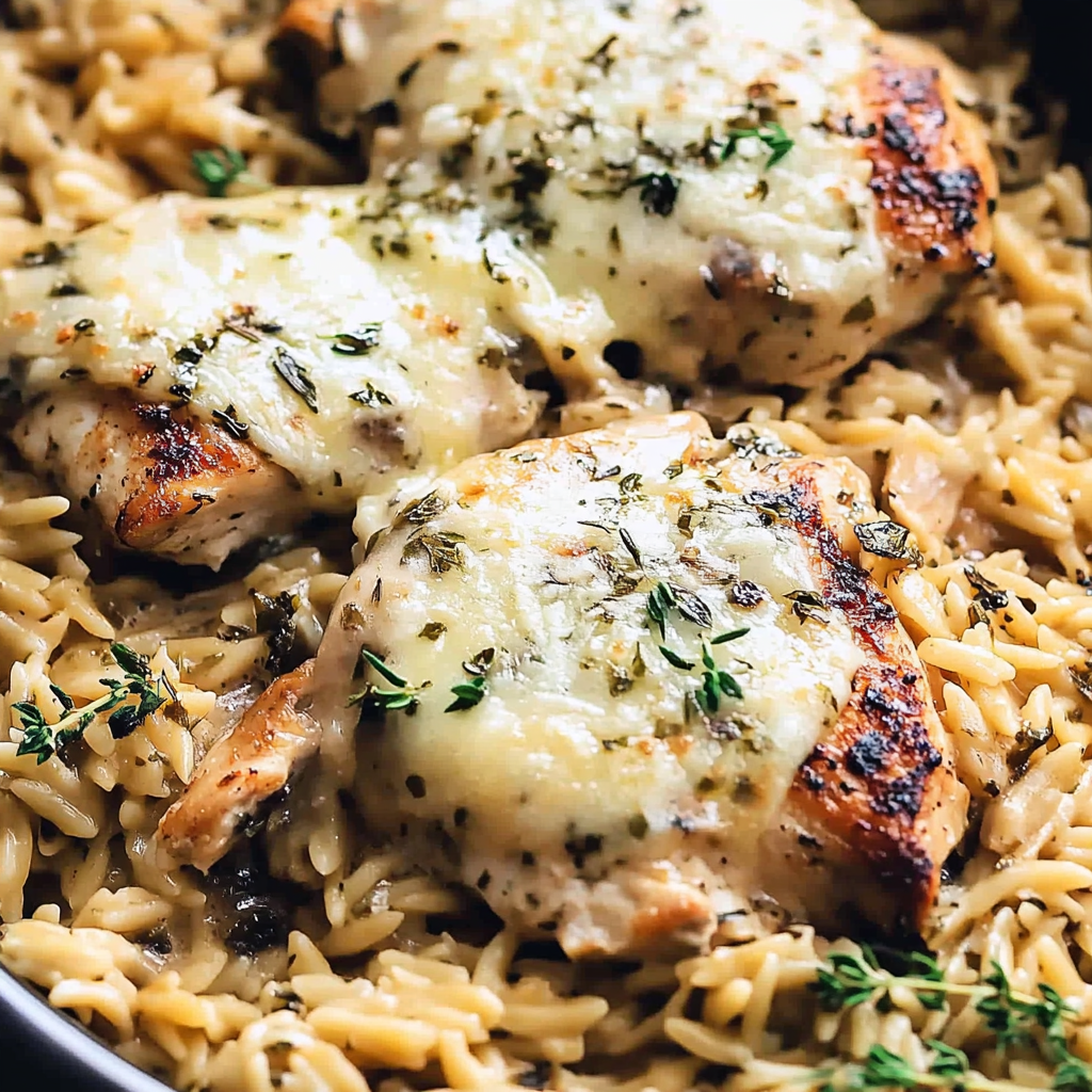 Slow Cooker Parmesan Herb Chicken & Orzo Recipe