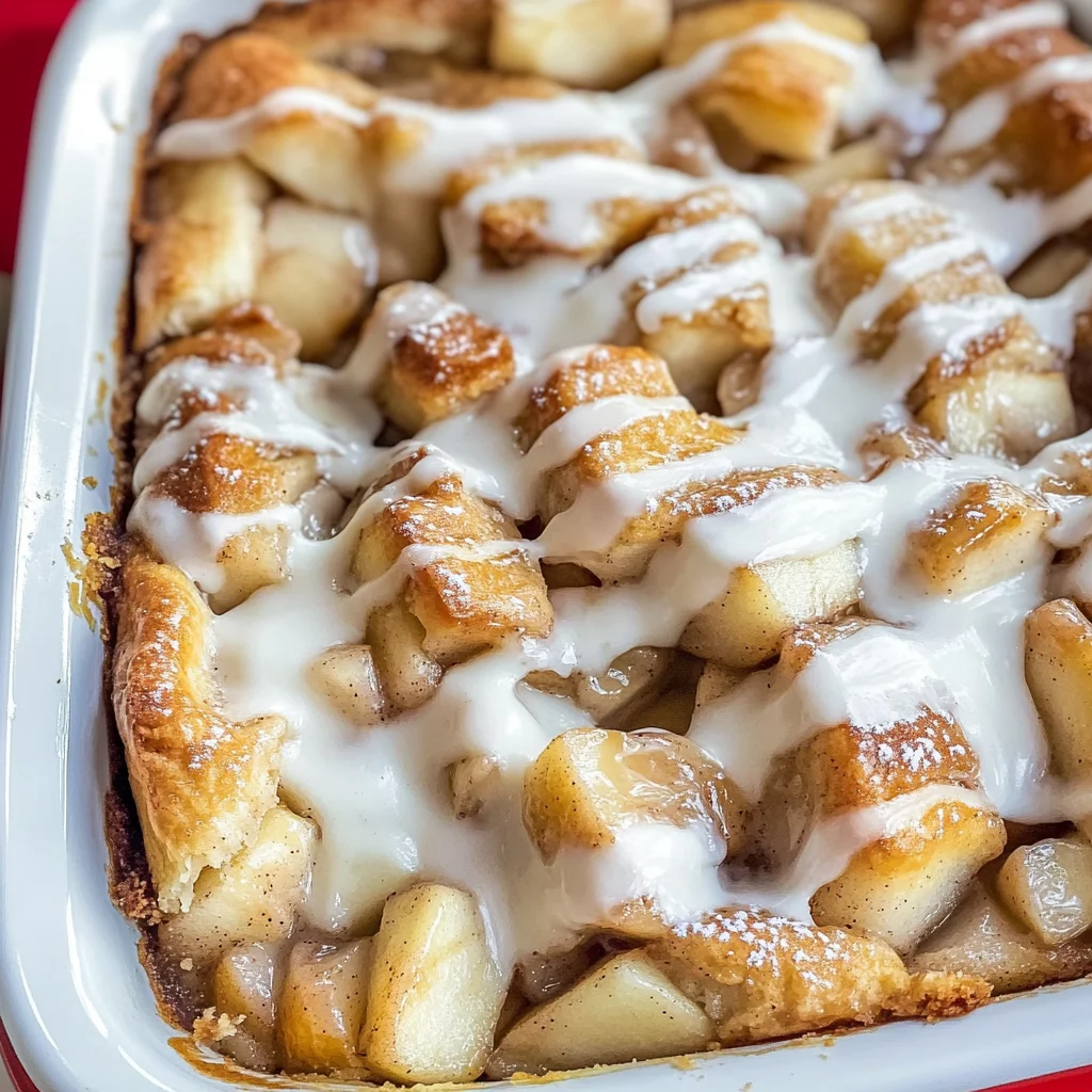 2 Ingredient Cinnamon Roll Apple Cobbler