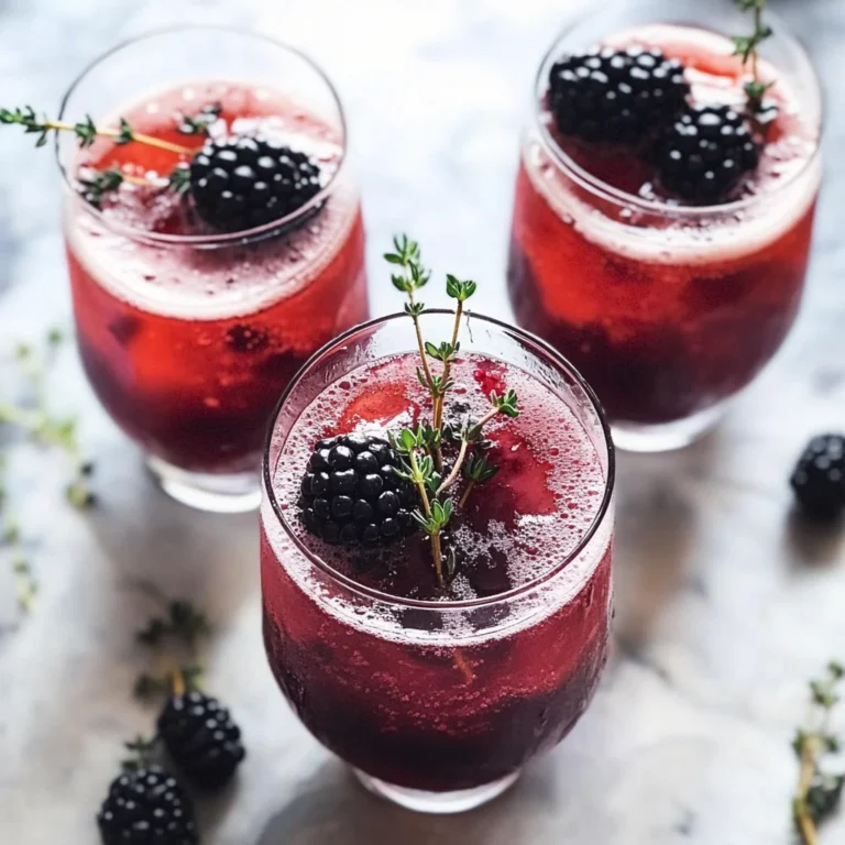 Blackberry Thyme Prosecco Fizz