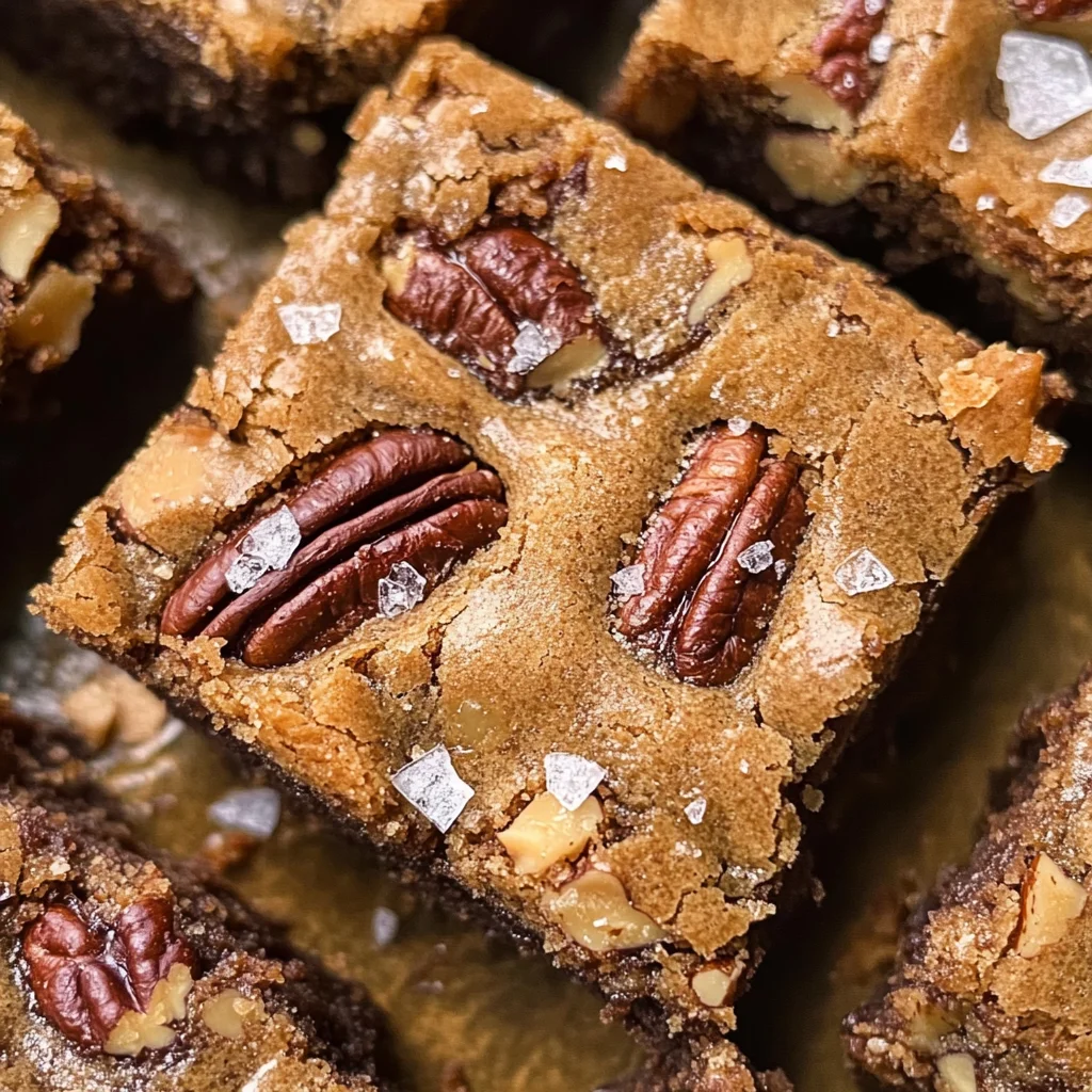 Brown Butter Bourbon Butter Pecan Blondies