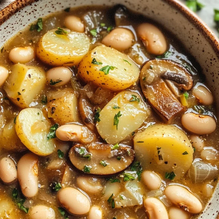 Cozy White Bean Mushroom Stew (Vegan)