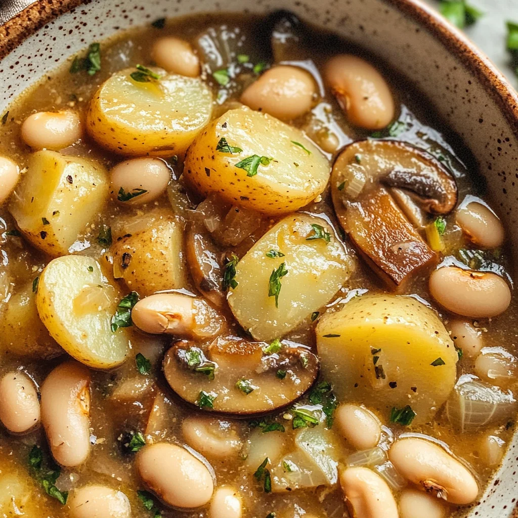 Cozy White Bean Mushroom Stew (Vegan)