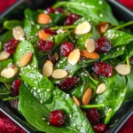 Delicious Christmas Cranberry Spinach Salad