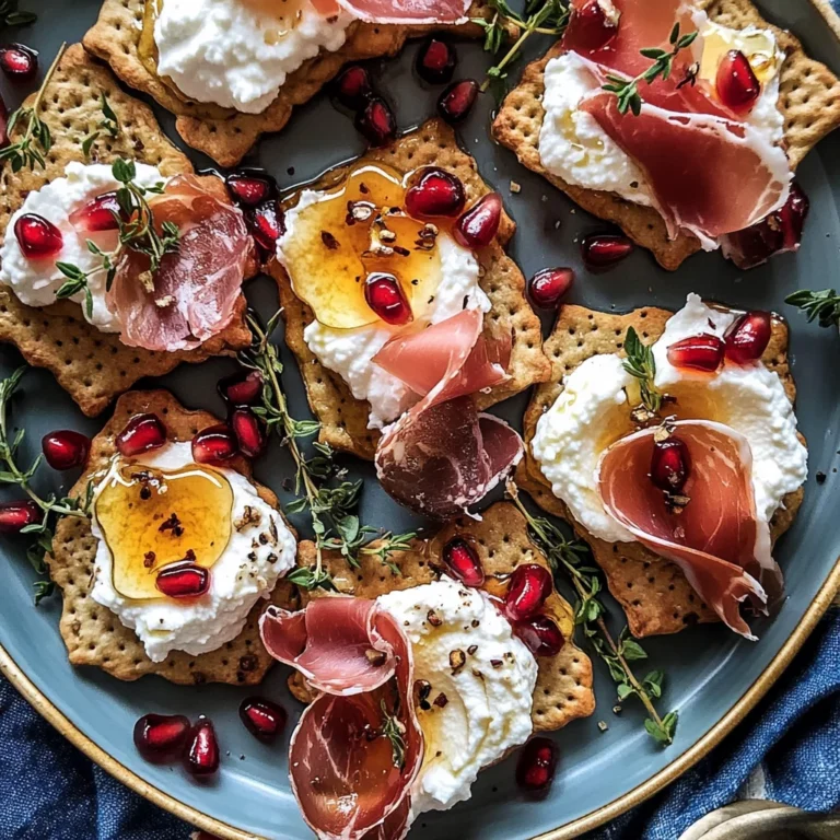 Honey Whipped Ricotta and Prosciutto Crackers