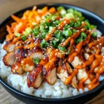 Korean BBQ Chicken Bowls with Gochujang Cream Sauce Awaits!