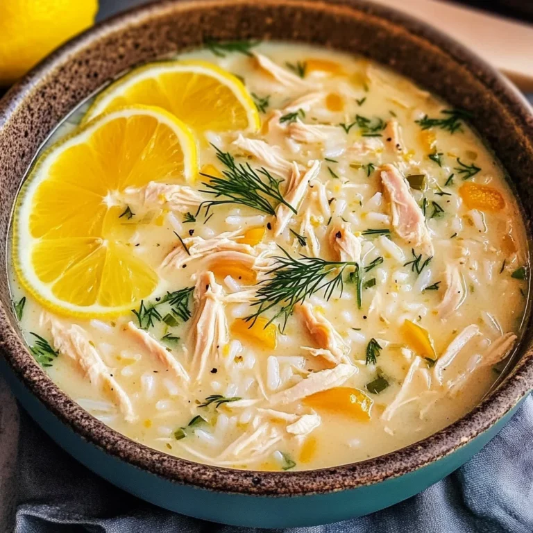 Mediterranean Lemon Chicken Soup: A Creamy, Comforting Bowl of Sunshine