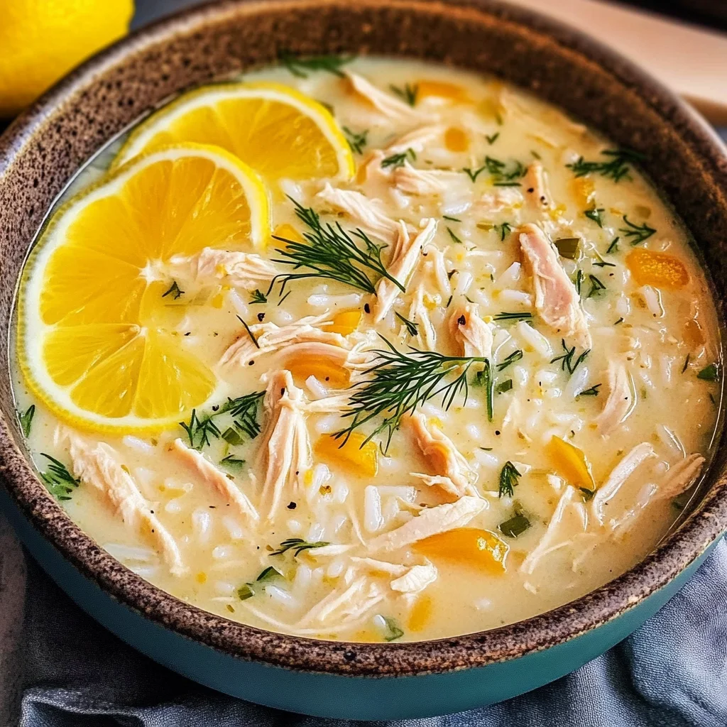 Mediterranean Lemon Chicken Soup: A Creamy, Comforting Bowl of Sunshine
