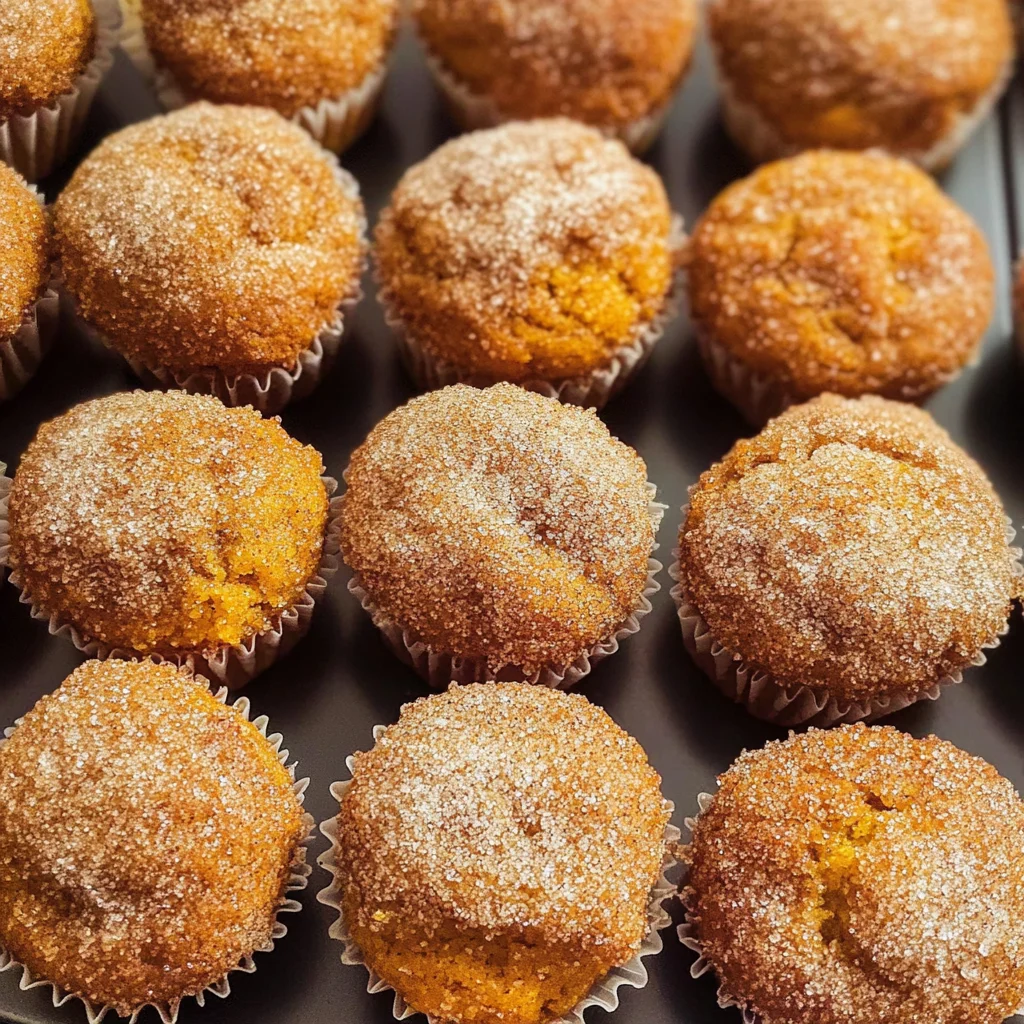 Mini Cinnamon Sugar Pumpkin Muffins